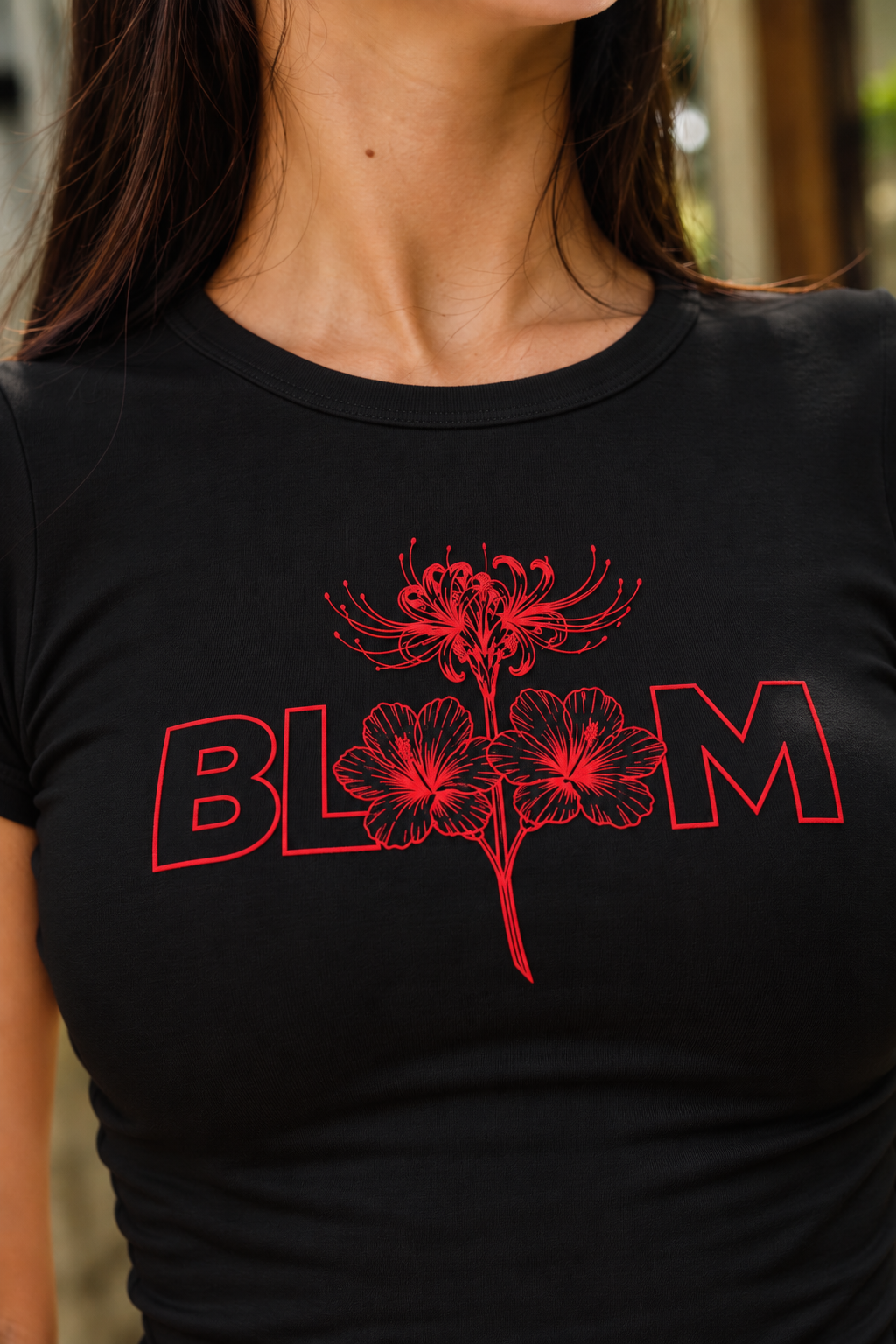 Bloom Baby Tee - Black