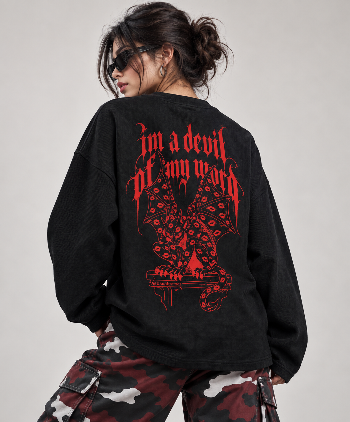 Smitten Long Sleeve Tee - Black