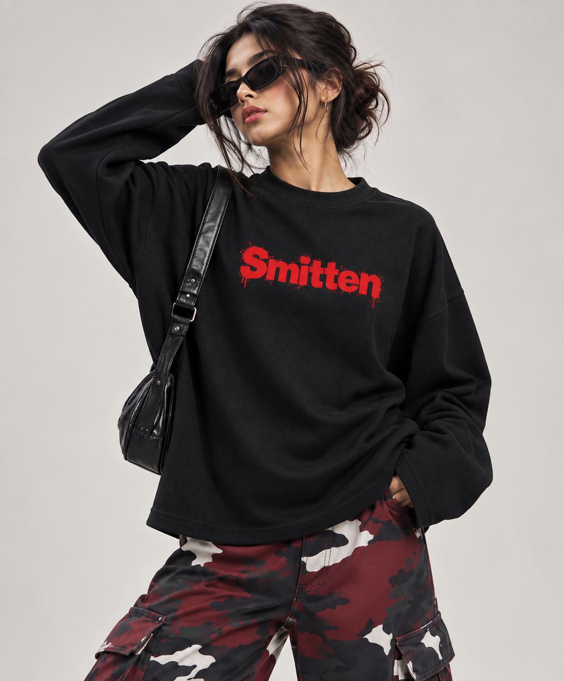Smitten Long Sleeve Tee - Black