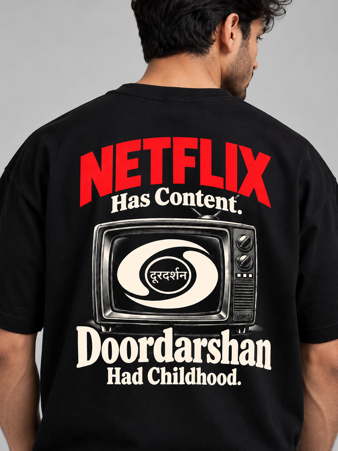 Doordarshan Retro Club Oversized Tee