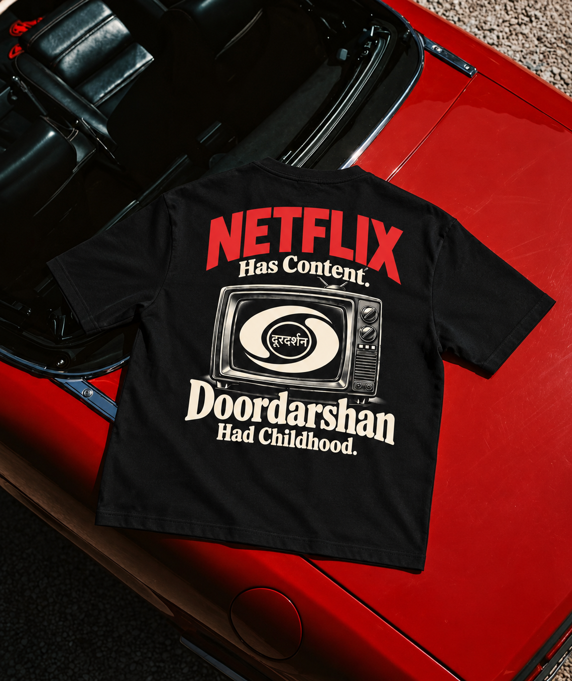 Doordarshan Retro Club Oversized Tee