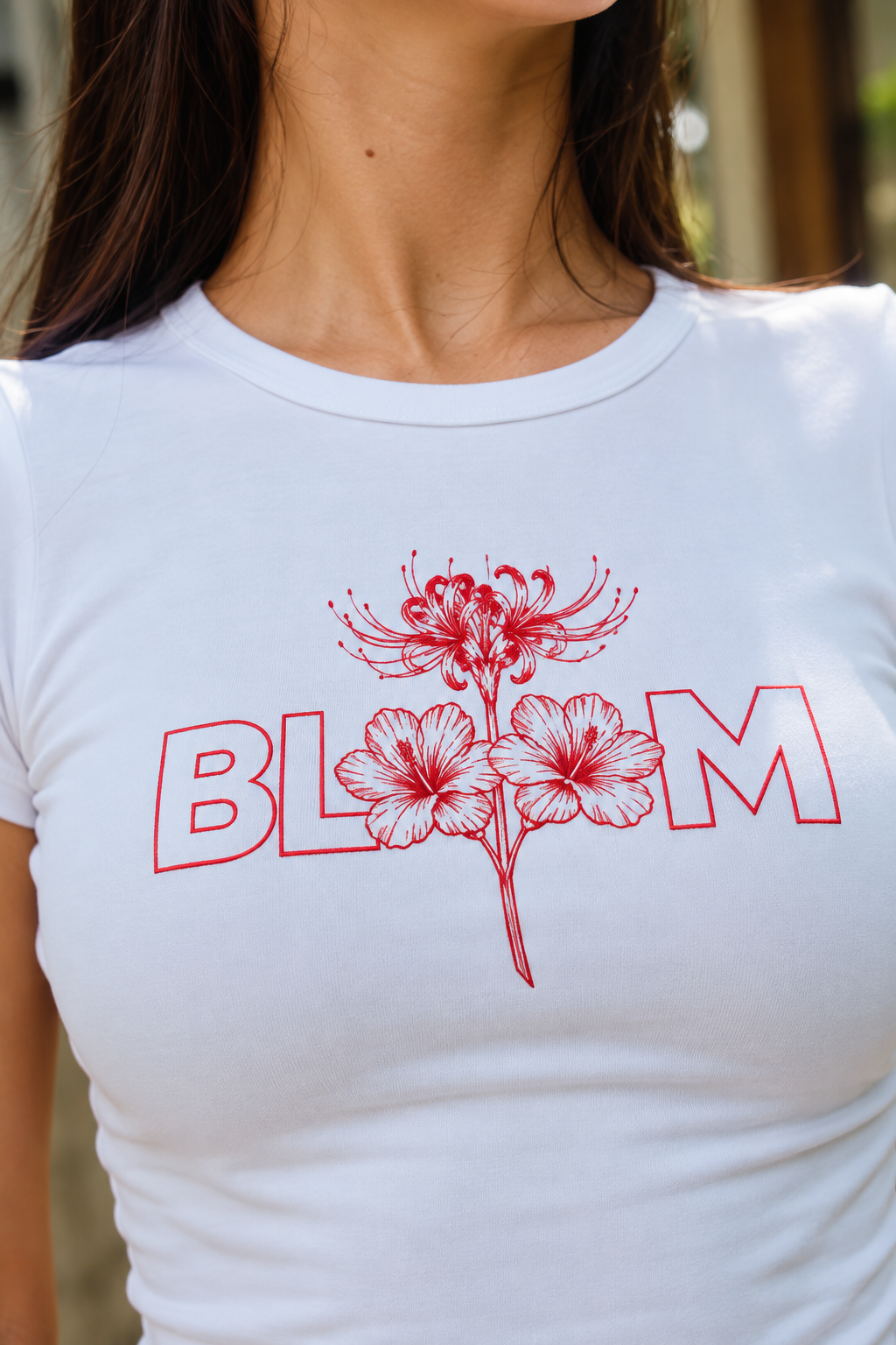 Bloom Baby Tee - White