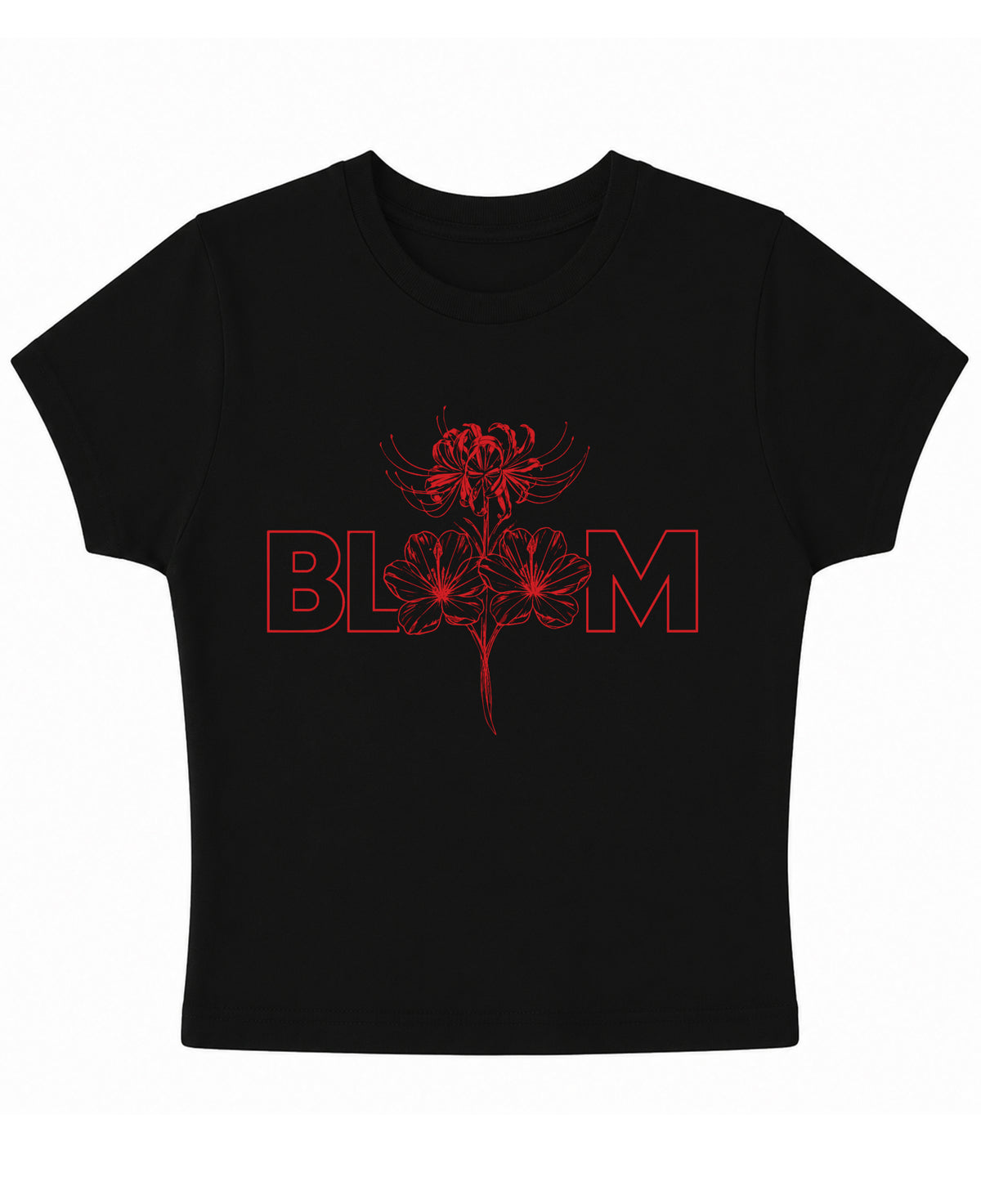 Black Baby Tee Front Design