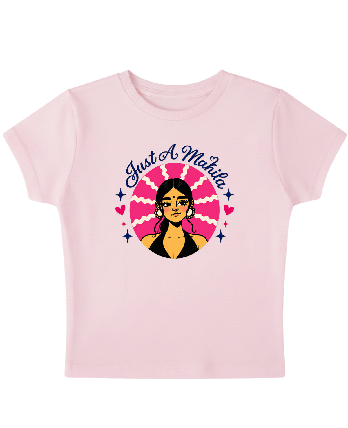 Baby Pink Baby Tee Front Design